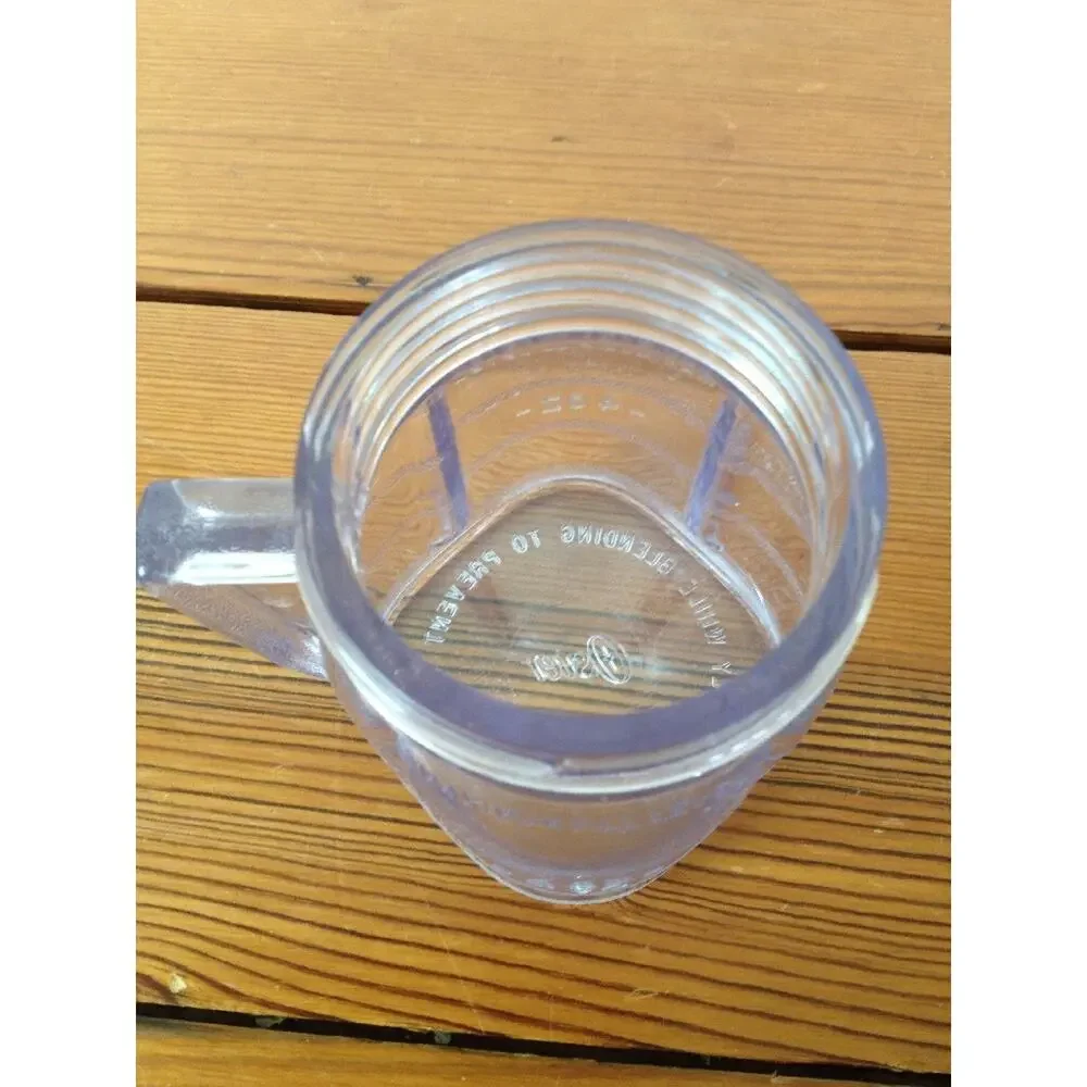 Vintage Oster Osterizer Mini Blend Store Clear Plastic Container Cup w/ Lid